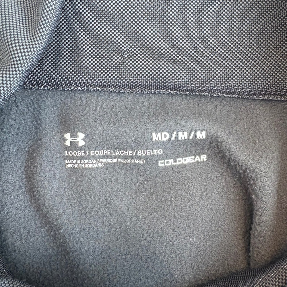 Under Armour ColdGear Pullover Sweatshirt Top Funnel Neck Gray Pocket MD Mirage - Picture 4 of 6